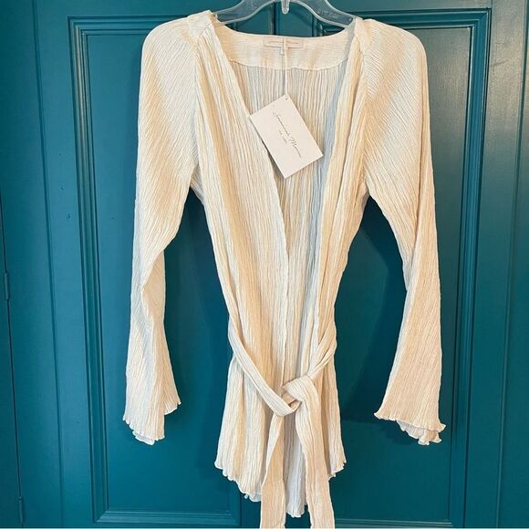 Revolve Savannah Morrow The Label The India Belted Organic Cotton Kimono Sm XS